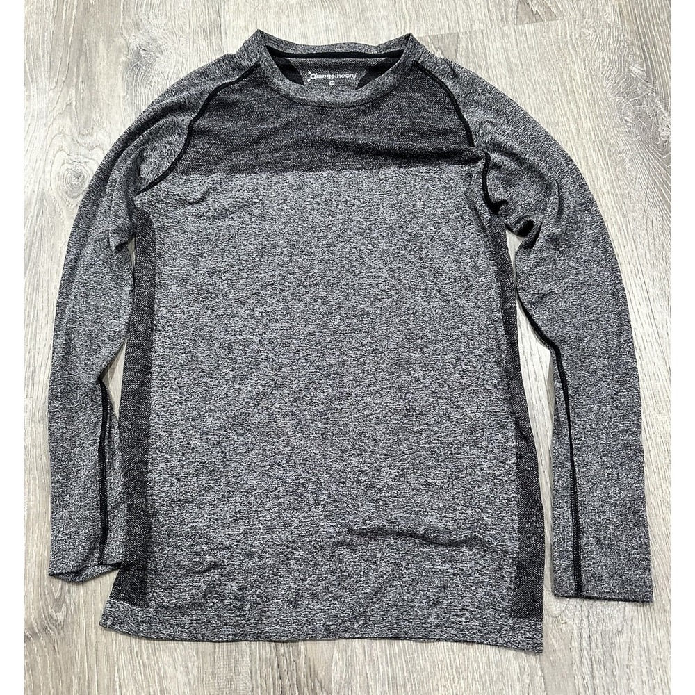 Orange Theory Shirt Womens Medium Gray Athletic Long Sleeve Activewear Gym Shirt